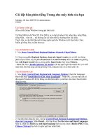 Tài liệu Cài đặt bàn phím tiếng Trung cho máy tính của bạn pdf