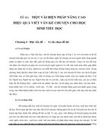 Tài liệu MỘT VÀI BIỆN PHÁP NÂNG CAO HIỆU QUẢ VIẾT VĂN KỂ CHUYỆN CHO HỌC SINH TIỂU HỌC pdf