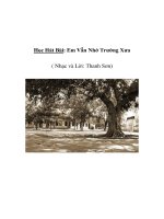 Tài liệu Âm nhạc lớp 5 - Học Hát Bài: Em Vẫn Nhớ Trường Xưa ( Nhạc và Lời: Thanh Sơn) pptx