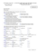 Tài liệu Đề thi chính thức kỳ thi tốt nghiệp THPT 2010 môn tiếng Pháp - Hệ 3 năm (Mã đề thi 195) docx