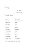 Tài liệu Tiếng Anh lớp 1, 2 - Lesson six (Bài 6) MY - YOUR ppt