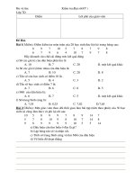 Gián án ĐỀ KIỂM TRA CHƯƠNG 3  ĐẠI SỐ 7