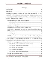 Hoàn thiện công tác kế toán doanh thu, chi phí và xác định kết quả kinh doanh tại công ty c p thương mại & xây dựng hoàng hải đông 