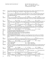 Bài giảng Đề thi thử ĐH năm 2011- có đáp án