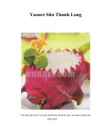 Tài liệu Yaourt Sữa Thanh Long pdf