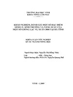 Khảo nghiệm, đánh giá một số đặc điểm sinh lý, sinh trưởng và năng suất của một số giống lạc vụ xuân 2008 tại hà tĩnh 