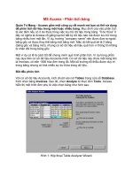 Tài liệu MS Access - Phân tích bảng ppt