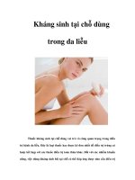 Tài liệu Kháng sinh tại chỗ dùng trong da liễu ppt