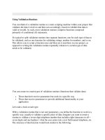 Tài liệu Using Validation Routines docx