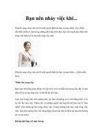 Tài liệu Bạn nên nhảy việc khi... doc