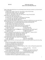 Tài liệu Đề trắc nghiệm ĐH môn Sinh (Không phân ban)_Số 53 ppt