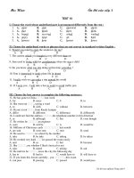 Tài liệu Bo de thi TN vao 10: De 15