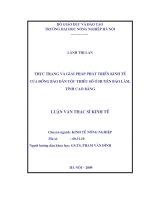 Thực trạng và giải pháp phát triển kinh tế của đồng bào dân tộc thiểu số ở huyện bảo lâm, tỉnh cao bằng 