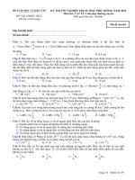 Tài liệu Đề thi chính thức kỳ thi tốt nghiệp THPT 2010 môn Vật lý - Giáo dục thường xuyên (Mã đề thi 695) pdf