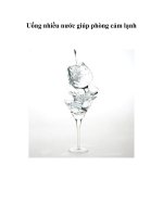 Tài liệu Uống nhiều nước giúp phòng cảm lạnh doc