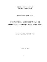 Con người và không gian nam bộ trong buffet truyện ngắn đồng bằng luận văn thạc sĩ ngữ văn 