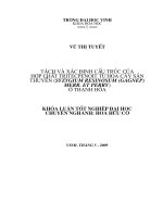 Tách và xác định cấu trúc của hợp chất tritecpenoit từ hoa cây sắn thuyền (syzygium resinosum (gagnep) merr  et perry) ở thanh hoá 