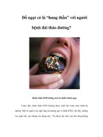 Tài liệu Đồ ngọt có là “hung thần” với người bệnh đái tháo đường? pdf