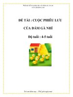 Tài liệu ĐỀ TÀI : CUỘC PHIÊU LƯU CỦA ĐÁM GÀ NHÍ - Độ tuổi : 4-5 tuổi doc