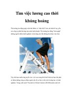 Tài liệu Tìm việc lương cao thời khủng hoảng ppt