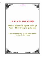 Tài liệu Luận văn tốt nghiệp “Đầu tư phát triển ngành Chè Việt Nam - Thực trạng và giải pháp“ ppt