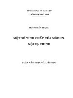 Một số tính chất của môđun 