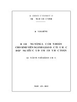 Bồi dưỡng năng lực chẩn đoán cho sinh viên ngành giáo dục tiểu học đáp ứng yêu cầu đổi mới dạy học môn toán 