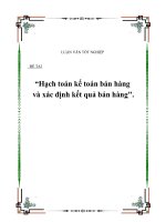 Tài liệu Đề tài “Hạch toán kế toán bán hàng và xác định kết quả bán hàng