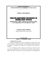 Luận văn english anaphoric reference in obama race speech = phép khứ chiều trong bài phát biểu của obama về vấn đề sắc tộc 
