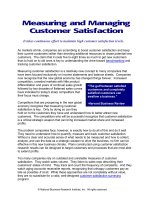 Tài liệu Measuring and managing customer satisfaction ppt