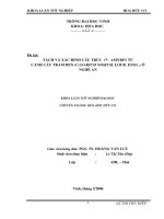 Tách và xác định cấu trúc b   amyrin từ cành cây trám đen (canarium nigrum  lour  engl ) ở nghệ an 