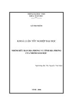 Nhóm hữu hạn địa phương và tính địa phương của nhóm giải được 