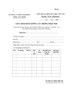 Tài liệu Mẫu giấy khai báo giống cây trồng nhập nội pptx