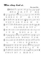 Tài liệu Bài hát mùa đông binh sĩ - Phan Huỳnh Điểu (lời bài hát có nốt) pptx