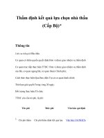 Tài liệu Thẩm định kết quả lựa chọn nhà thầu (Cấp Bộ)* pptx