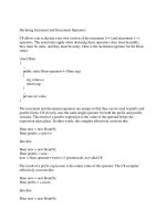 Tài liệu Declaring Increment and Decrement Operators pptx