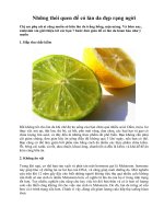 Tài liệu Những thói quen để có làn da đẹp rạng ngời ppt