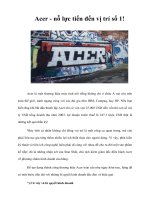 Tài liệu Acer - nỗ lực tiến đến vị trí số 1! pptx