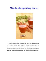 Tài liệu Món ăn cho người say tàu xe pdf