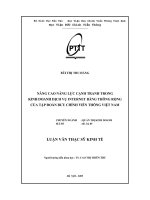 Nâng cao năng lực cạnh tranh trong kinh doanh dịch vụ internet băng thông rộng của tập đoàn bưu chính viễn thông việt nam 