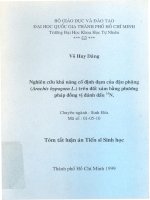 Nghiên cứu khả năng cố định đạm của đậu phộng (arachis hypogaea l) trên đất xám bằng phương pháp đồng vị đánh dấu 15n 