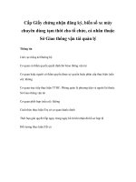 Tài liệu Cấp Giấy chứng nhận đăng ký, biển số xe máy chuyên dùng tạm thời cho tổ chức, cá nhân thuộc Sở Giao thông vận tải quản lý docx