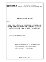 Giải pháp nâng cao năng lực cạnh tranh cho dịch vụ LOGISTICS hội chợ triễn lãm của công ty TNHH TM DV tiếp vận kết nối 