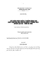 Các biện pháp quản lí nhằm nâng cao chất lượng đội ngũ cán bộ quản lí trường THCS huyện lộc hà tỉnh hà tĩnh 