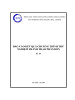Tài liệu BÁO CÁO KẾT QUẢ CHƯƠNG TRÌNH THỬ NGHIỆM THÀNH THẠO PHÂN BÓN doc