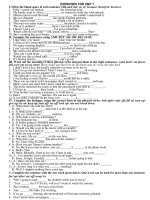 Bài giảng Exercises for unit 7-G9(Hot)