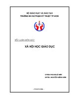 Tiểu luận xã hội học giáo dục 