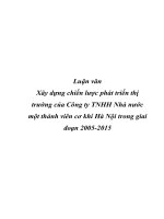 Tài liệu Luận văn - Xây dựng chiến lược phát triển thị trường của Công ty TNHH Nhà nước một thành viên cơ khí Hà Nội trong giai đoạn 2005 - 2015 ppt