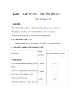 Tài liệu Thể dục lớp 1 - BÀI 21 - BÀI THỂ DỤC - ĐỘI HÌNH ĐỘI NGŨ doc