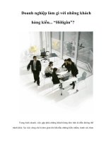 Tài liệu Doanh nghiệp làm gì với những khách hàng kiểu... “Hôligân”? doc